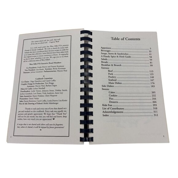 1998 West Hills Elementary PTA Friends & Family Cookbook Knoxville TN - Picture 3 of 11